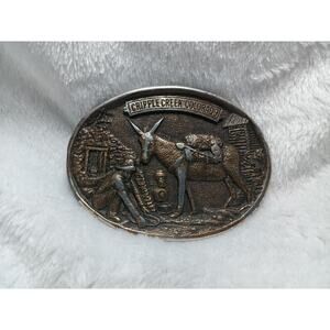 Vintage 1984 Cripple Creek Colorado Gold Miner Belt Buckle Donohue Panetta USA